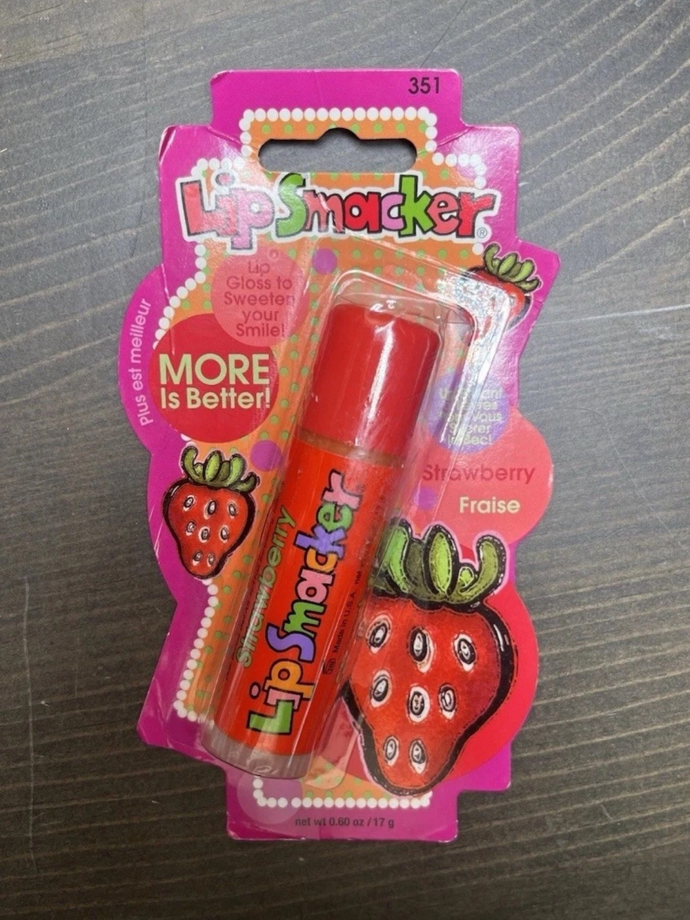 Vintage Y2K Bonne Bell Lip Smacker Strawberry Roll-On Lip Gloss 351 NEW NOS
